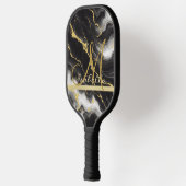 Gepersonaliseerde minimalistische moderne zwart go pickleball paddle (Links)