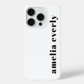 Gepersonaliseerde minimalistische monochrome Hoesj Case-Mate iPhone Case (Achterkant)