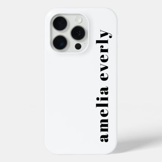 Gepersonaliseerde minimalistische monochrome Hoesj Case-Mate iPhone Case (Achterkant)