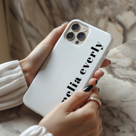 Gepersonaliseerde minimalistische monochrome Hoesj iPhone 15 Pro Case