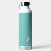 Gepersonaliseerde minimalistische naam waterfles (Voorkant)