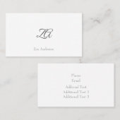 Gepersonaliseerde minimalistische ontwerp witte ac visitekaartje (Voorkant / Achterkant)