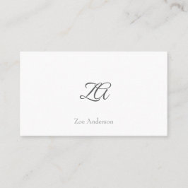 Gepersonaliseerde minimalistische ontwerp witte ac visitekaartje