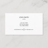 Gepersonaliseerde minimalistische schets Leaf Visitekaartje (Achterkant)