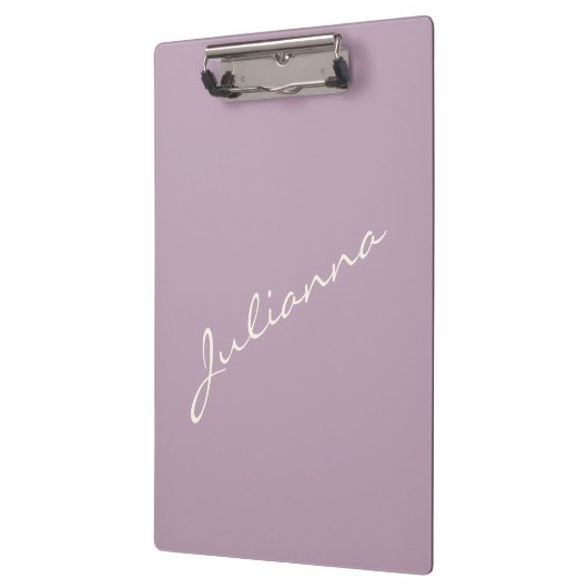 Gepersonaliseerde minimalistische scriptnaam Laven Klembord (Links)