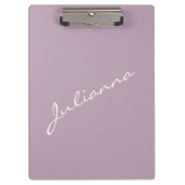 Gepersonaliseerde minimalistische scriptnaam Laven Klembord (Voorkant)