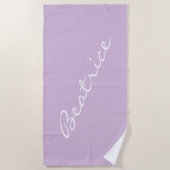 Gepersonaliseerde minimalistische scriptnaam Paste Strandlaken (Voorkant)