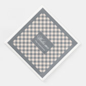 Gepersonaliseerde minimalistische servetten licht (Hoek)