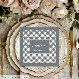 Gepersonaliseerde minimalistische servetten licht 