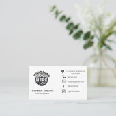 Gepersonaliseerde minimalistische sociale Logo-med Visitekaartje (Staand voorkant)
