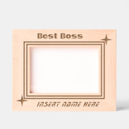 Gepersonaliseerde minimalistische Star Boss Gegraveerde Lijstjes