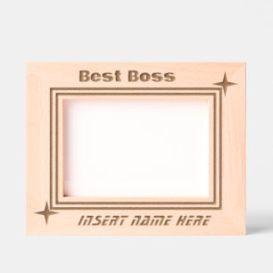 Gepersonaliseerde minimalistische Star Boss Gegraveerde Lijstjes