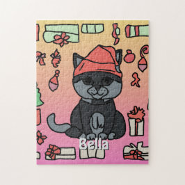 Gepersonaliseerde minimalistische vakantie Cat's G Legpuzzel