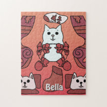 Gepersonaliseerde minimalistische vakantie katten 