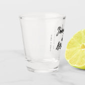 Gepersonaliseerde Minimalistische Wedding Shot Gla Glas (Links)
