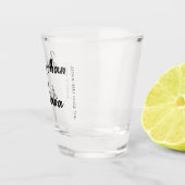 Gepersonaliseerde Minimalistische Wedding Shot Gla Glas (Rechts)