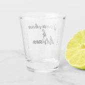 Gepersonaliseerde Minimalistische Wedding Shot Gla Shot Glas (Achterkant)