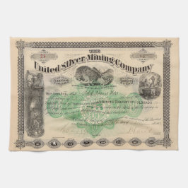 Gepersonaliseerde Mining Stock Keukenhanddoek