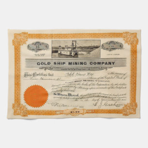 Gepersonaliseerde Mining Stock Keukenhanddoek