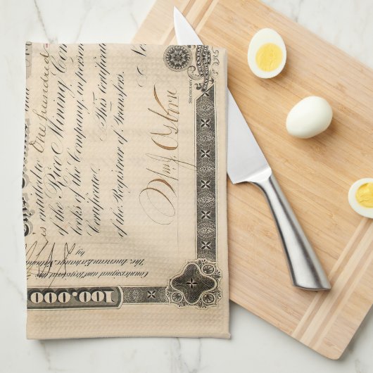 Gepersonaliseerde Mining Stock Keukenhanddoek (Quarter Fold)