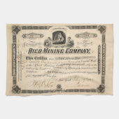 Gepersonaliseerde Mining Stock Keukenhanddoek (Horizontaal)