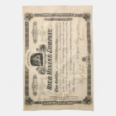 Gepersonaliseerde Mining Stock Keukenhanddoek (Verticaal)