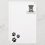 Gepersonaliseerde minister Schnauzer Briefpapier (Voorkant / Achterkant)