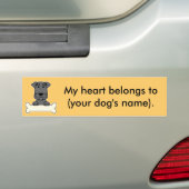 Gepersonaliseerde minister Schnauzer Bumpersticker (Op auto)