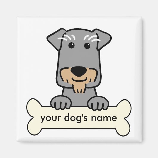 Gepersonaliseerde minister Schnauzer Magneet (Voorkant)