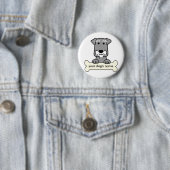 Gepersonaliseerde minister Schnauzer Ronde Button 5,7 Cm (In situ)
