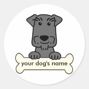 Gepersonaliseerde minister Schnauzer Ronde Sticker