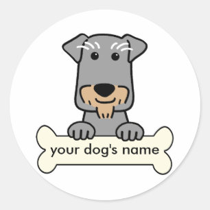 Gepersonaliseerde minister Schnauzer Ronde Sticker