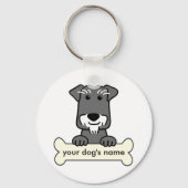 Gepersonaliseerde minister Schnauzer Sleutelhanger (Voorkant)