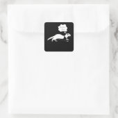 Gepersonaliseerde Mink Silhouette Laptop Sticker (Tas)