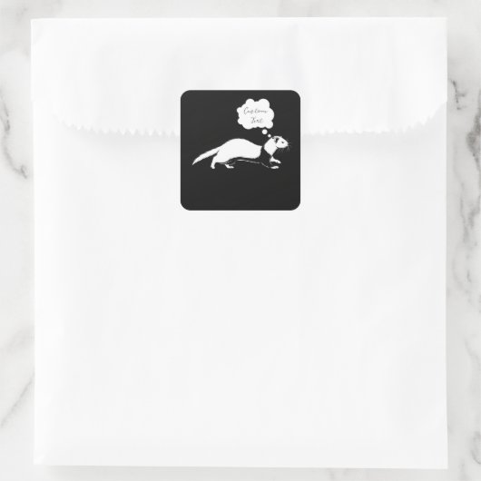 Gepersonaliseerde Mink Silhouette Laptop Sticker (Tas)