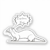 Gepersonaliseerde Mink Silhouette Laptop Sticker (Voorkant)