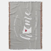 Gepersonaliseerde Minnesota Home State Deken (Voorkant Verticaal)