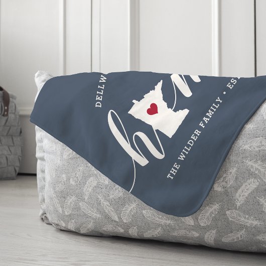 Gepersonaliseerde Minnesota Home State Sherpa Deken