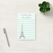 Gepersonaliseerde Mint Eiffel Tower Post Het merkt Post-it® Notes (Kantoor)