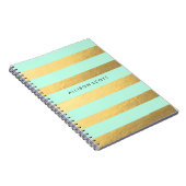 Gepersonaliseerde Mint- en Gold-laptop Notitieboek (Rechterzijde)