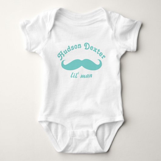 Gepersonaliseerde Mint Green Arched Lettering Must Romper (Voorkant)