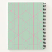 Gepersonaliseerde Mint Green Geometric Notes lijst Notitieboek (Achterkant)