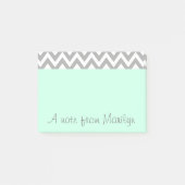 Gepersonaliseerde Mint Green Post It Notes Kantoor (Voorkant)