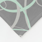 gepersonaliseerde mint grijze funky loops fleece deken (Hoek)