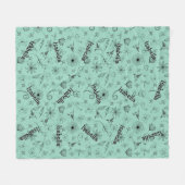 Gepersonaliseerde Mint Groene Naam Deken - Custom (Voorkant (Horizontaal))