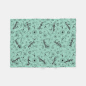 Gepersonaliseerde Mint Groene Naam Deken - Custom  (Voorkant (Horizontaal))