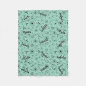 Gepersonaliseerde Mint Groene Naam Deken - Custom  (Voorkant)