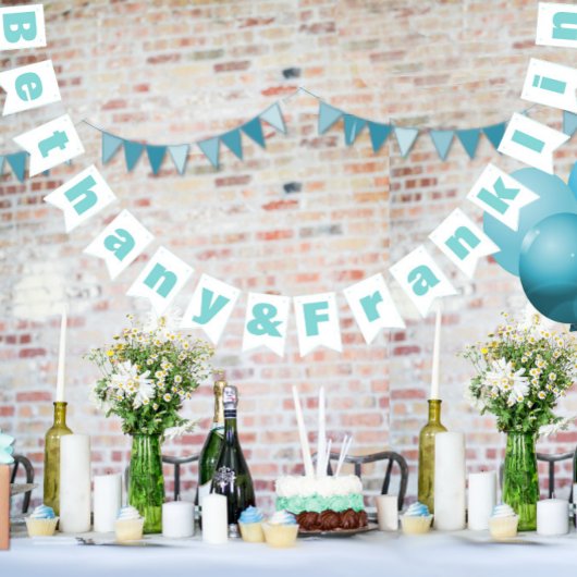 Gepersonaliseerde Mint of elke aangepaste kleur br Vlaggetjes