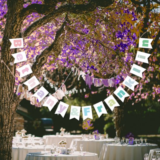 Gepersonaliseerde Mint Pink of elke aangepaste kle Vlaggetjes