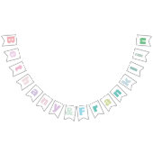 Gepersonaliseerde Mint Pink of elke aangepaste kle Vlaggetjes (Alle)